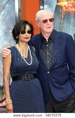 Shakira Caine and Michael Caine  at the Hand and Footprint Ceremony Honoring Michael Caine. Grauman's Chinese Theater, Hollywood, CA. 07-11-08