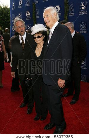 Neil Portnow with Yoko Ono and George Martin  at the Grammy Foundation's Starry Night Gala. University of Southern California, Los Angeles, CA. 07-12-08