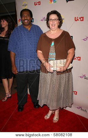 Leslie David Baker and Phyllis Smith  at the NBC Universal 2008 Press Tour All Star Party. Beverly Hilton Hotel, Beverly Hills, CA. 07-20-08