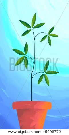 la plante avec des feuilles