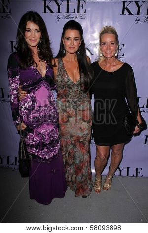 Lisa Vanderpump, Kyle Richards, Kim Richards at the Pre-Opening Party for Kyle Richards' new boutique 