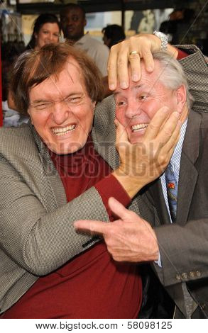 Richard Kiel and Tom LaBonge  at the ceremony honoring Roger Moore with the 2,350th Star on the Hollywood Walk of Fame. Hollywood Boulevard, Hollywood, CA. 10-11-07