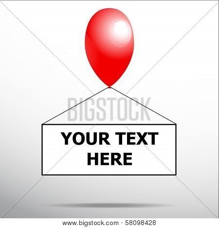 Air balloon with banner