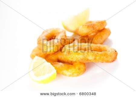 Calamares fritos sabrosos