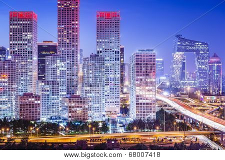 Beijing, China skyline at the central business district.