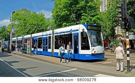 Amsterdam - Tram And People