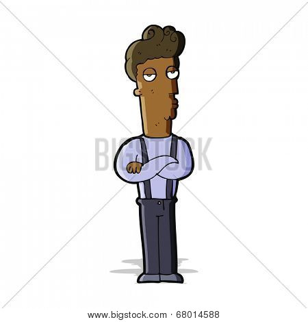 cartoon unimpressed man