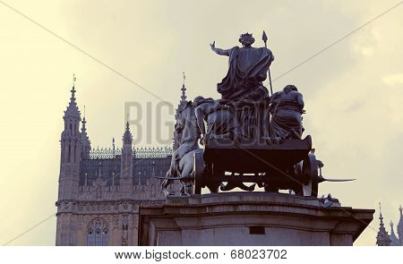 Boadicea Statue in front of Big Ben