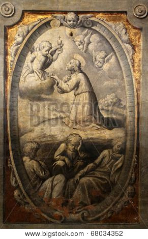 PARMA, ITALY - MAY 01,2014:Agony in the garden.Basilica Santa Maria della Steccata.Basilica is a Marian shrine made ??in Parma between 1521 and 1539 and in 2008 elevated to the rank of minor basilica