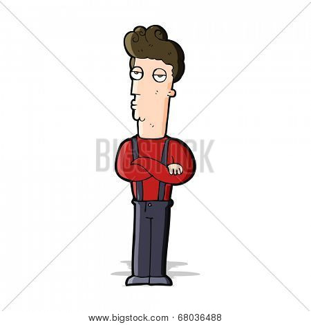 cartoon unimpressed man