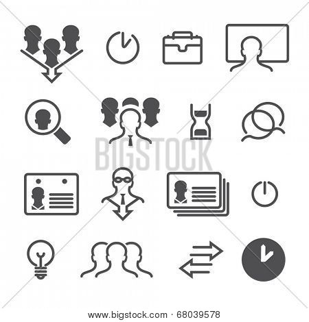Management icons set