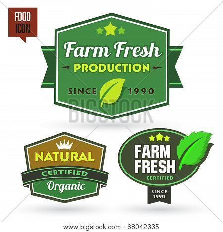 Set Of Organic-bio-natural  Labels