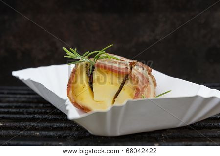 grilled potato with bacon