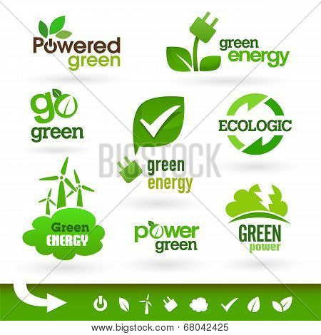 Bio - Ecology - Green icon set