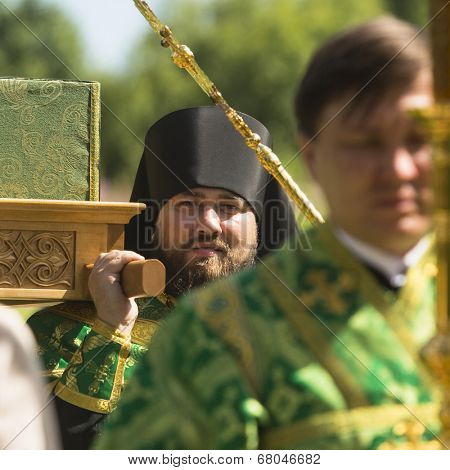KRASNY BRONEVIK, RUSSIA - JULY 7, 2014: Celebrations commemorating the Rev. Anthony Dymsky (died 1224) in Antony Dymsky Monastery