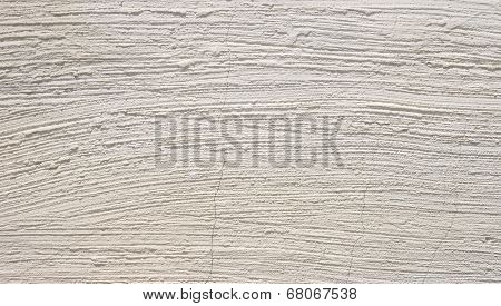 White Rough Plaster On Wall Closeup