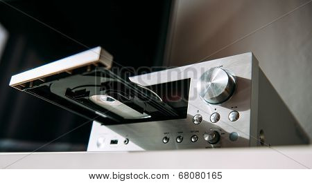 Modern Hi-fi Stereo Amplifier With Cd