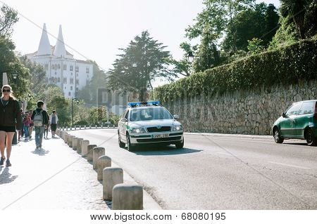 Police Car On The Streets