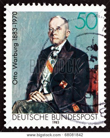 Postage Stamp Germany 1983 Otto Warburg, Nobel Laureate