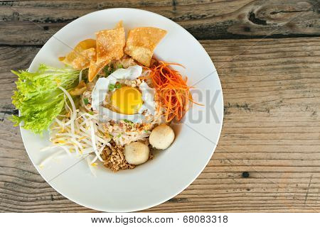 Thai Noodle Dish With Fried Egg