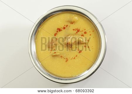 Indian Food: Kadhi with gatte.