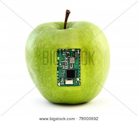 Apple With An Integrated Circuit