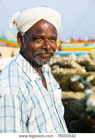 Indian Fisherman, Kerela, India.
