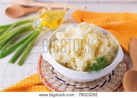 Mashed Potatoes In Bowl