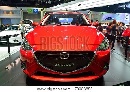 Nonthaburi - December 1: New Mazda 2 Skyactiv Car Display At Thailand International Motor Expo On De
