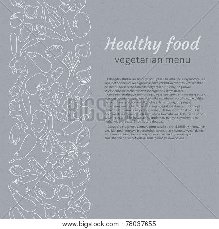 healthy food. vegetarian menu.