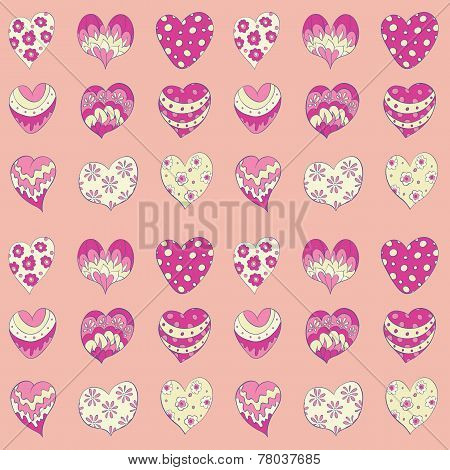 hearts seamless pattern