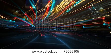 Traffic Lights In Long Exposure