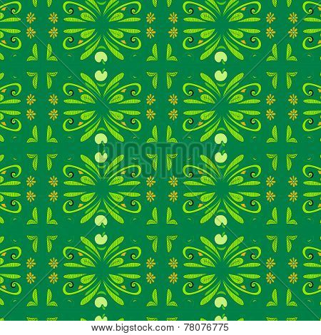Ornament Pattern Dark Green