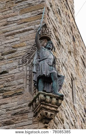 William Wallace Statue At The National Wallace Monument In Stirling, Scotland
