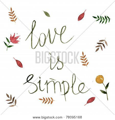 Bonjour french sign with nature leaf ornamen watercolor design arounf