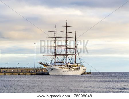 Sea Cloud 2 Anchors In The New Harbor Of Arrecife