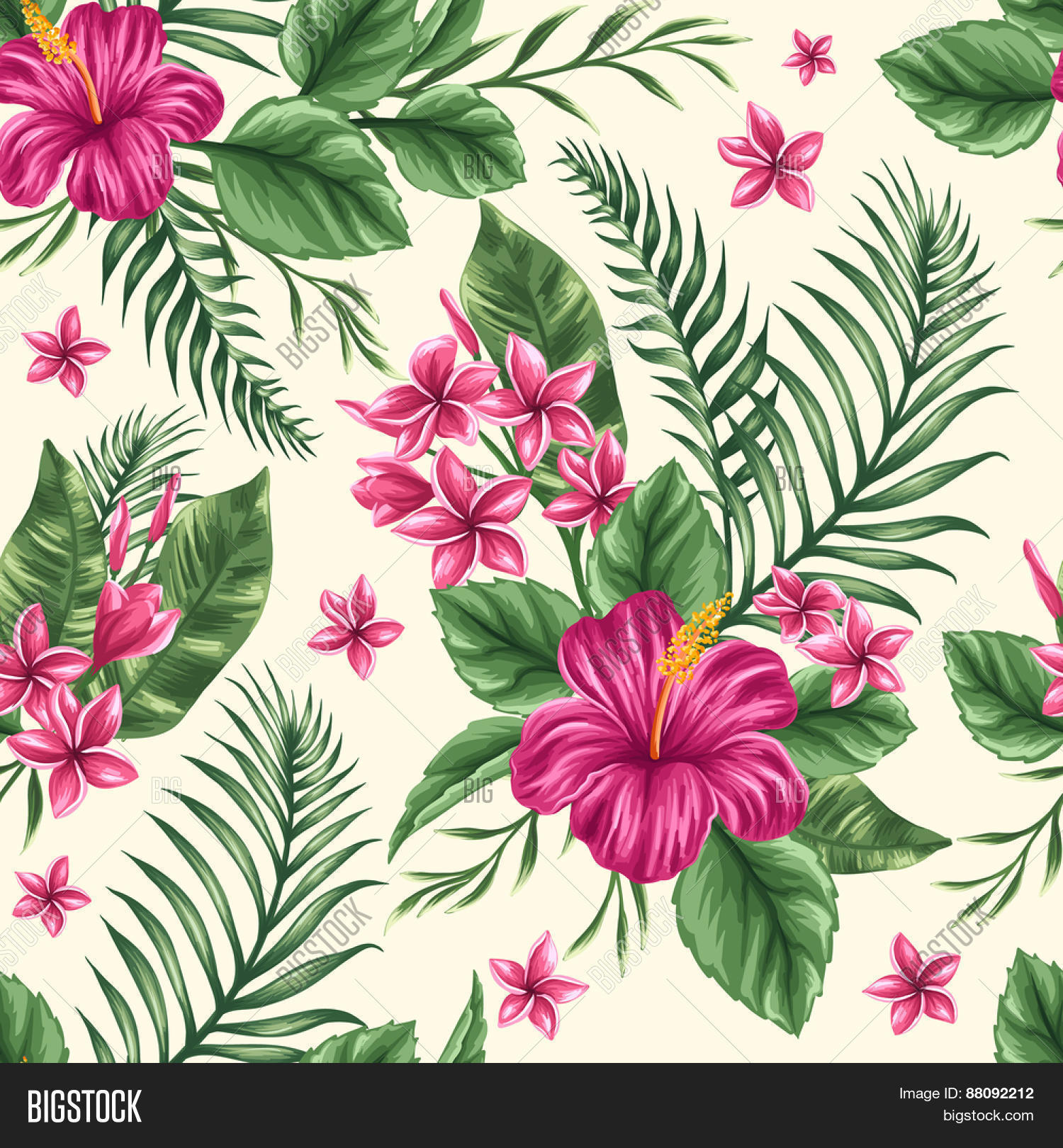 Tropical Floral Vector & Photo (Free Trial) Bigstock