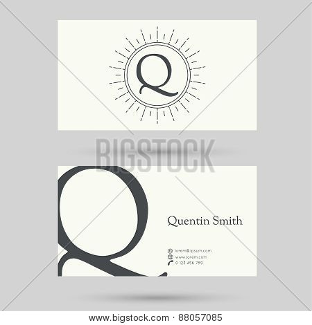 Trendy business card template.