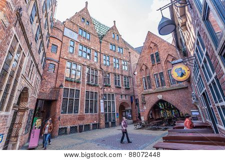 Historic Boettcher Street In Bremen
