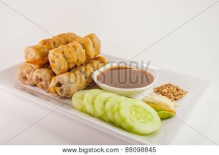 Vietnam Cuisine On White Background