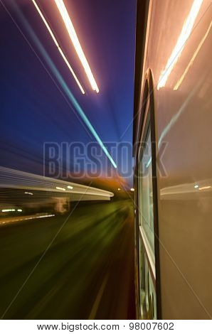 Light Signal From The Express Train