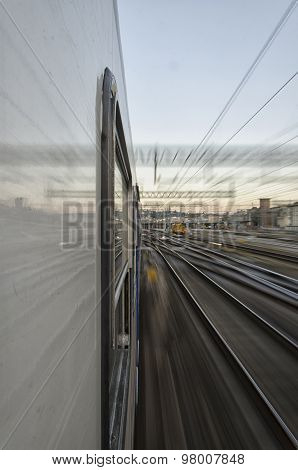 Arriving At Train Station