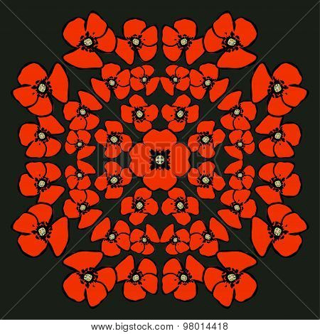 Poppy Floral Background