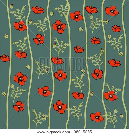 Vector Poppy Pattern