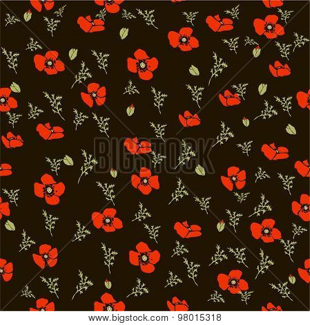 Vector Poppy Pattern