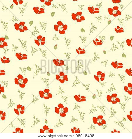 Vector Poppy Pattern
