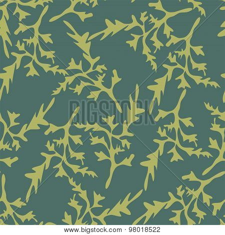 Green  Leaves Seamless Background. Vector Design Illustration.
