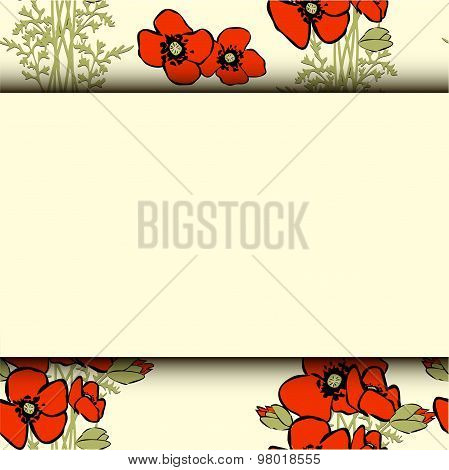 Poppy Floral Background