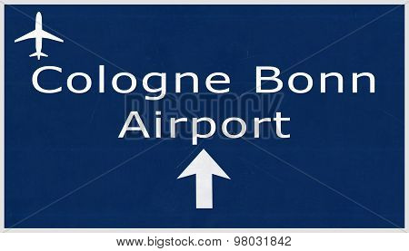Koln Bonn Germany Airport Highway Sign