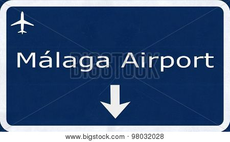 Malaga Costa Del Sol Spain Spain Airport Highway Sign